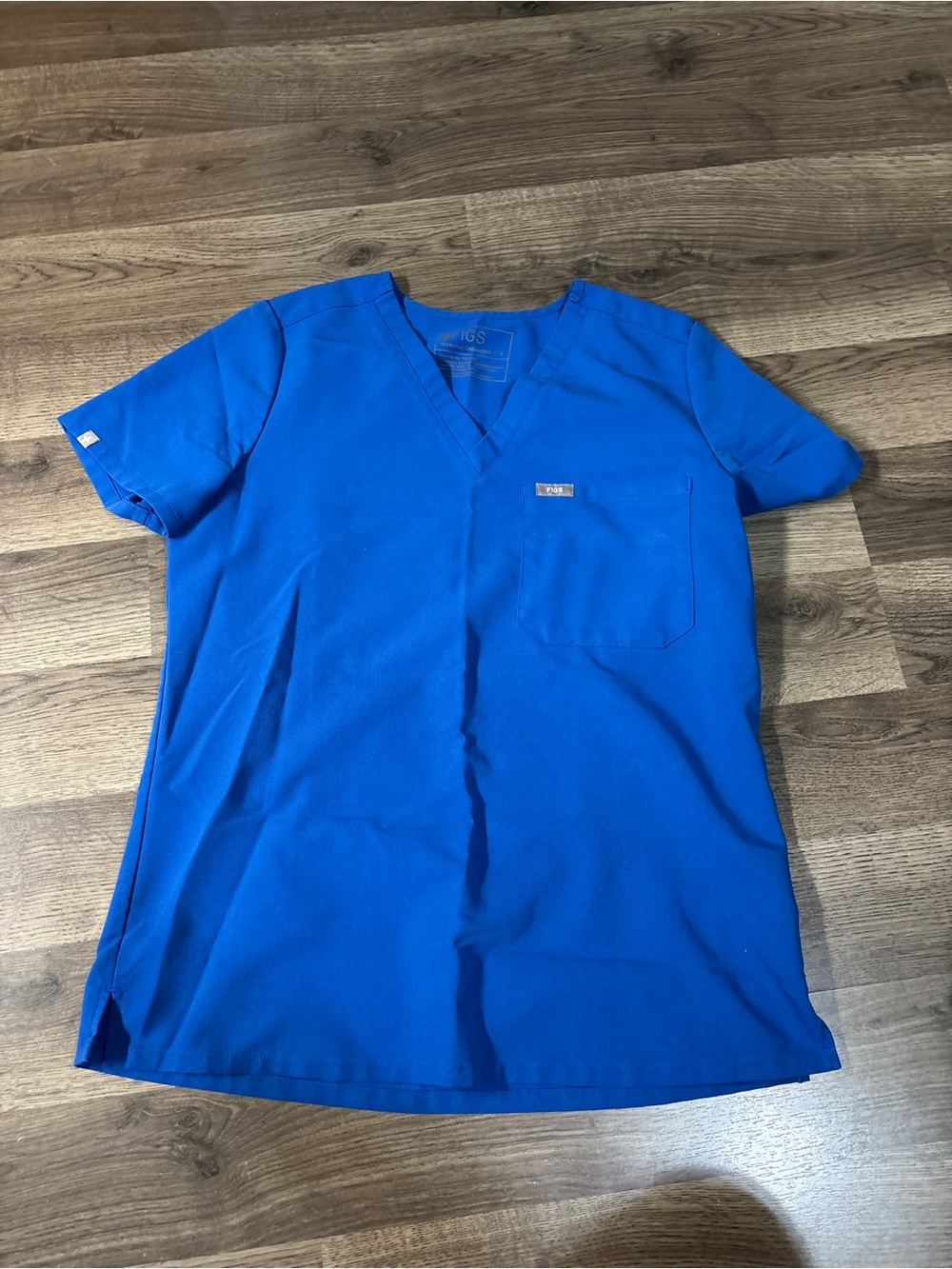 Figs Women's Royal Blue V-Neck Short Sleeve Scrub Top